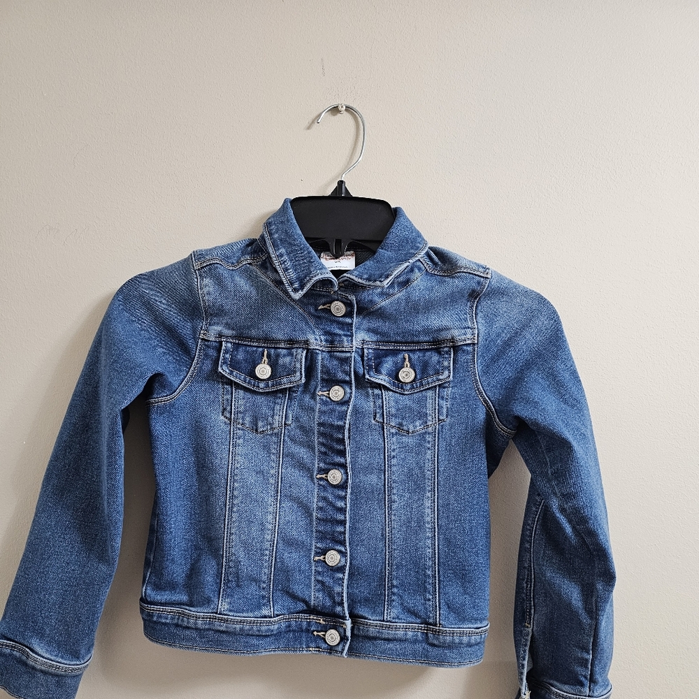 Jumping Beans Girls Classic Blue Denim Jacket - Size 6X